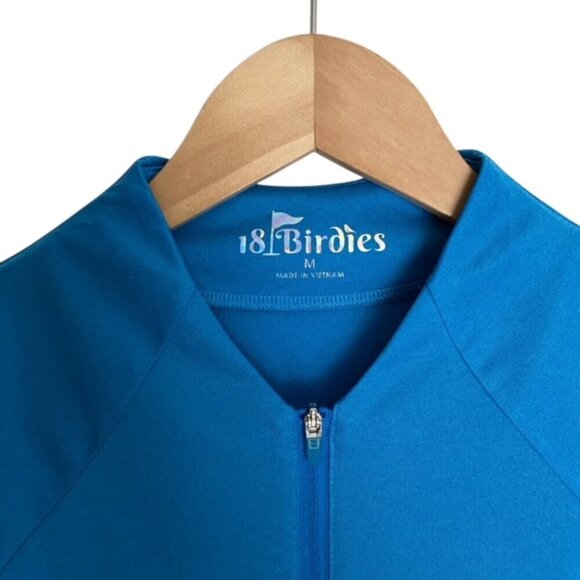 18Birdies Jemma 1/4 Zip Pullover in Ibiza Blue Medium - Picture 2 of 5